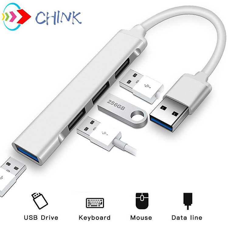Hub USB 3.0 4 cổng tốc độ 5Gbps chính hãng giải pháp tăng thêm cổng cắm cho máy tính