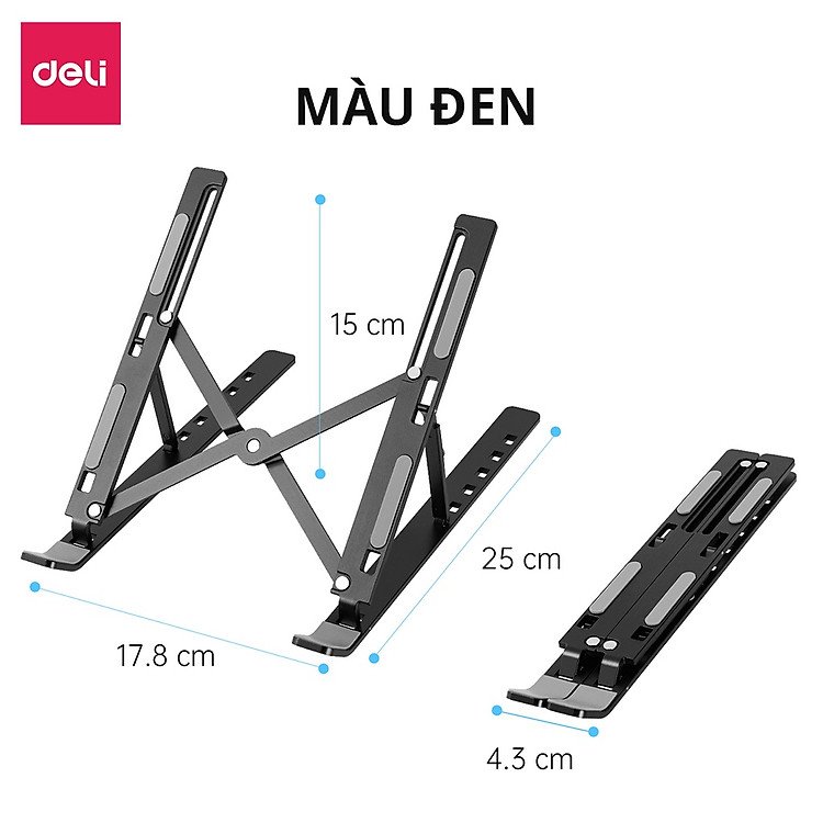 Kệ Laptop Deli VS780 Điều Chỉnh Đa Góc Độ Giúp Làm Việc Thoải Mái Suốt Ngày Dài
