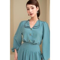 Khám phá set áo sơ mi kèm chân váy Emspo by Gency GEBSMM0058 GEBJ0058 tinh tế trong từng chi tiết