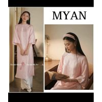 Khẳng định phong cách riêng với mẫu áo dài gấm lụa mang đậm hơi thở thời gian xưa cũ