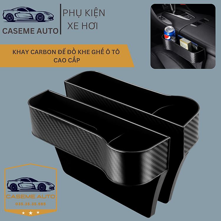Khay Để Đồ Tiện Ích Vân Carbon Nhập Khẩu Cho Ghế Ngồi Ô Tô