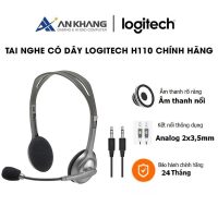 Logitech H110 Tai nghe Stereo có dây 2 Giắc cắm 3.5mm Chính Hãng bảo hành 24 tháng toàn quốc