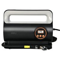 Máy bơm lốp Deli 80W có dây trang bị cảm biến áp suất và màn hình kỹ thuật số hiện đại