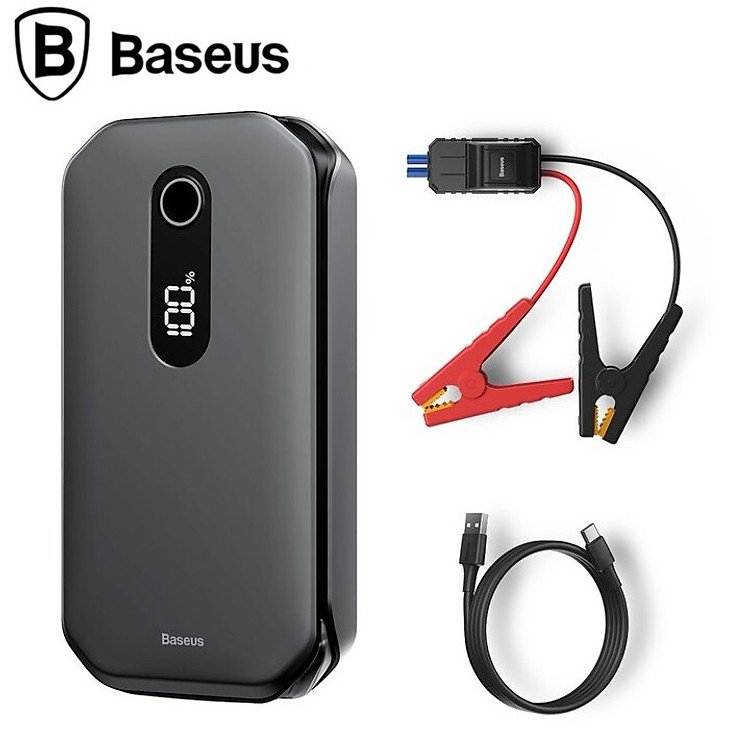 Máy kích nổ xe hơi Baseus 12000mAh thiết kế cao cấp chống cháy nổ an toàn