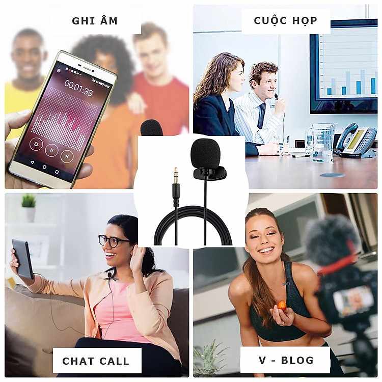 Microphone Cài Áo Nhập Khẩu Dùng Cho Máy Ảnh Máy Quay Và Hệ Thống Wireless Go