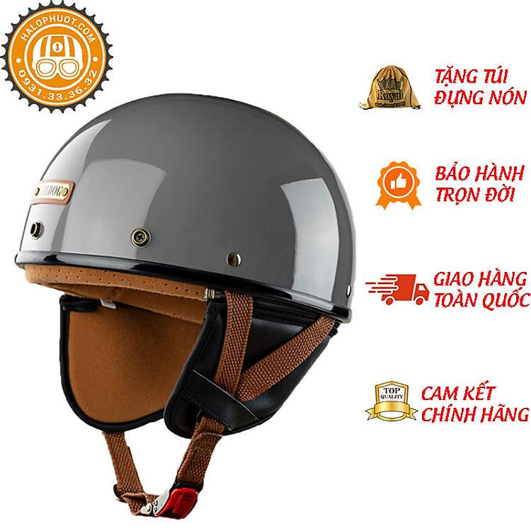 Mũ Bảo Hiểm Bulldog Pug Nardo Grey Lựa Chọn Số Một Cho Những Tín Đồ Xe Cổ