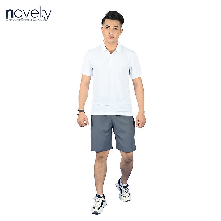 Mua ngay áo thun Polo nam Novelty 210055 màu trắng để nâng tầm tủ đồ thời trang nam
