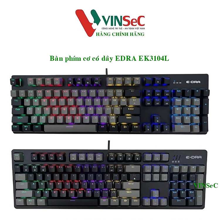 Mua ngay bàn phím cơ E-DRA EK3104L Led Rainbow chính hãng trang bị E-Dra Switch thế hệ mới