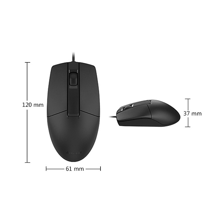 Mua ngay chuột văn phòng A4tech OP-330 đen chính hãng để tận hưởng thao tác click chuẩn xác
