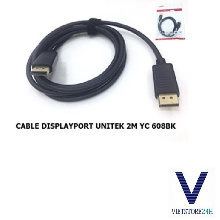 Nâng Cấp Hệ Thống Hiển Thị Với Cáp DisplayPort Unitek Y-C608BK Chính Hãng Giá Rẻ