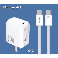 Nâng Cấp Tốc Độ Sạc Với WeKome WU-39 30W Kèm Cáp Sạc Bọc Dù Chống Rối Chính Hãng