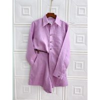 Nâng tầm phong cách với set Linen Premium áo sơ mi tay dài quần short đủ 14 màu lựa chọn