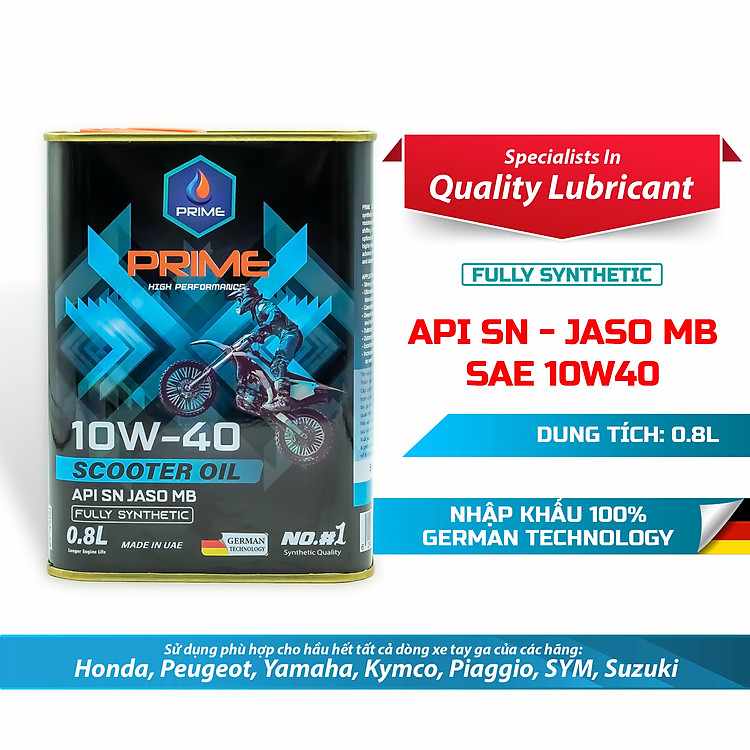 Nhớt Xe Tay Ga PRIME 800ML Nhập Khẩu Chất Lượng Cao Cho Air Blade Lead Và Click