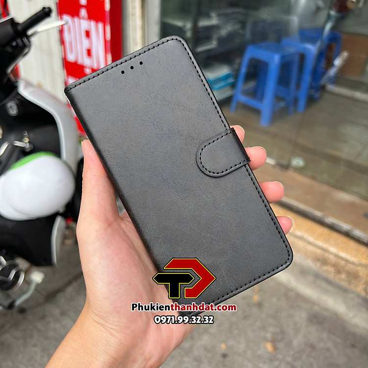 Ốp lưng da dạng ví OPPO Reno6 5G quai cài chắc chắn hàng nhập khẩu phân phối chính hãng