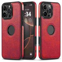 Ốp lưng da khoét táo thời thượng cho iPhone 16 Pro Max ôm sát thân máy