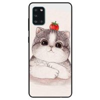 Ốp lưng Samsung Galaxy A12 A21s A31 mẫu Mèo Và Cà Đỏ thiết kế mỏng nhẹ cầm chắc tay