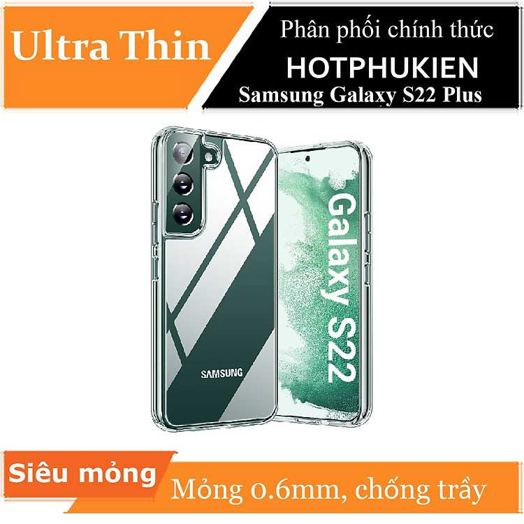 Ốp lưng Samsung S22 Plus silicon dẻo Ultra Thin 0.6mm siêu mỏng hàng nhập khẩu chính ngạch độ bền cao