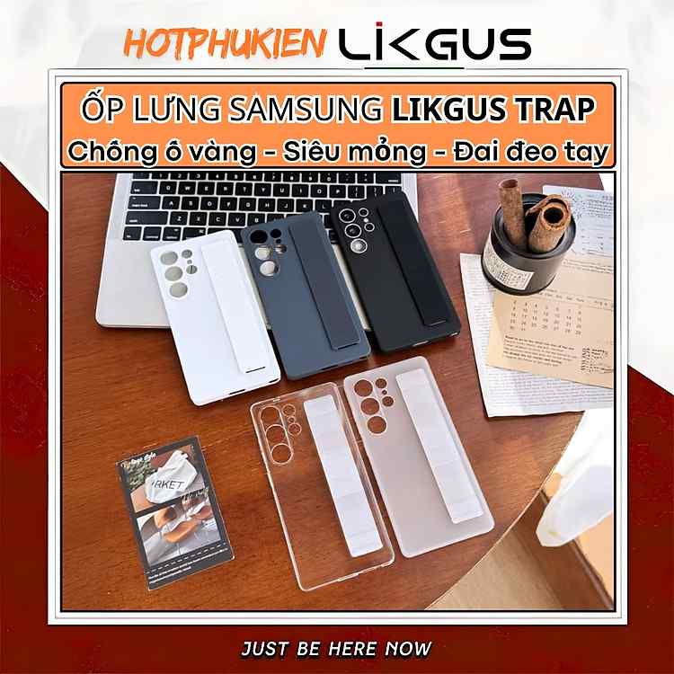 Ốp lưng Samsung S25 Ultra 5G Likgus TRAPS thiết kế hiện đại chống bám bẩn kèm đai đeo tay