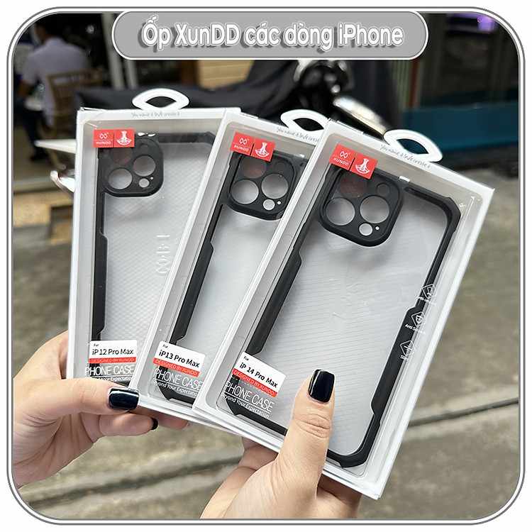 Ốp lưng XunDD viền nhựa dẻo cho iPhone 14 Pro Max bảo vệ cạnh viền chống móp méo