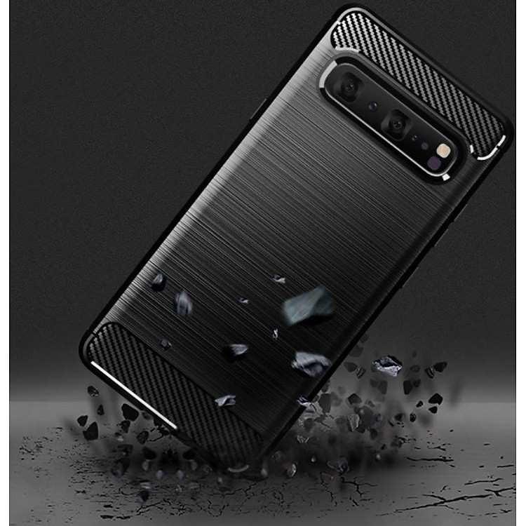 Phụ kiện bảo vệ Samsung S10 5G ốp lưng vân sợi Carbon chính hãng thiết kế nam tính