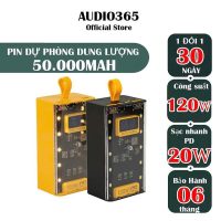 Pin dự phòng đa năng FTAKY 50.000mAh thiết kế trong suốt sạc nhanh 120W kèm đèn ngủ tiện dụng