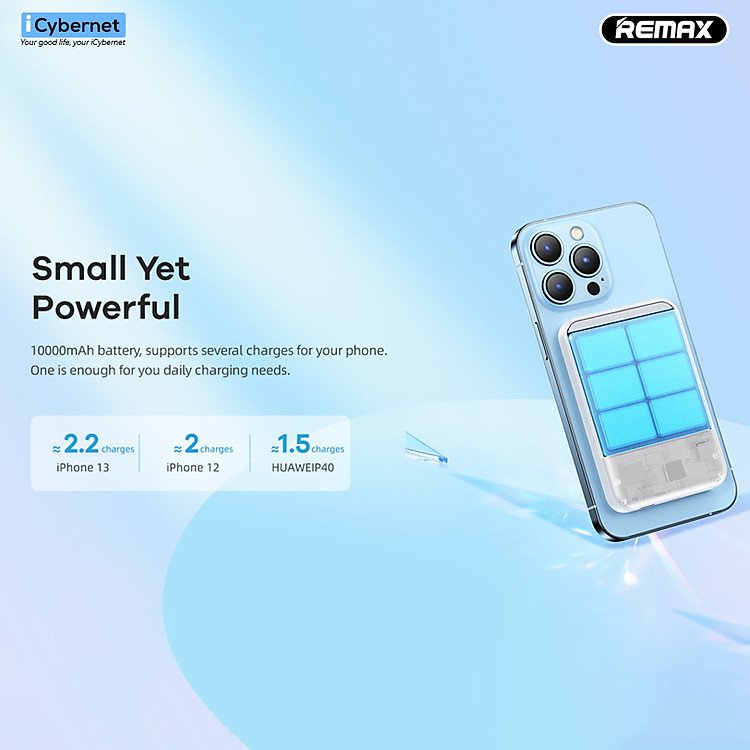 Pin sạc dự phòng không dây từ tính Remax RPP-65 10000mAh hàng chính hãng bảo hành uy tín