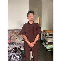 Quần áo nam đi chùa mẫu trụ ba nút chuẩn đẹp cho mùa lễ hội năm nay