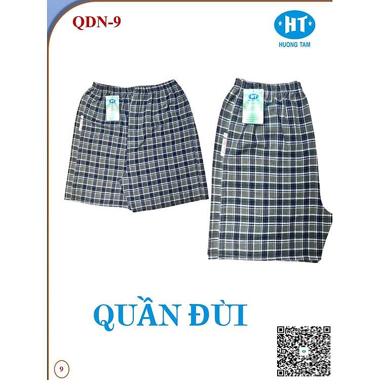 Quần đùi nam HUONGTAM cao cấp mã QDN vải tốt mềm mịn giữ màu bền lâu theo thời gian