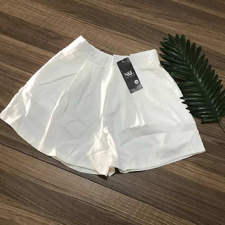Quần đùi nữ cạp cao chất đũi xước bền mát NeSa Shop QKH.52 thiết kế cực trẻ trung