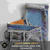 Quần Jean nam Leman JD07 xanh rách độ bền cao giữ phom dáng Slim Form sau nhiều lần giặt