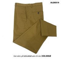 Quần kaki nam Aligro màu vàng chất liệu thô cao cấp chuẩn Form Slimfit bền đẹp co giãn
