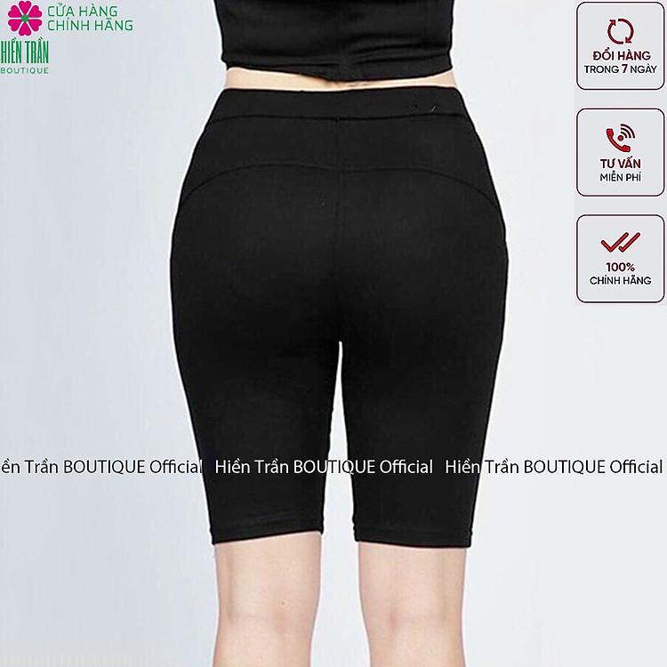 Quần legging lửng nâng mông Hiền Trần Boutique thun dày dặn mặc nhà hoặc tập yoga