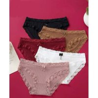 Quần lót Vicci QV.45 thun gân tăm cạp ren mềm mịn chất cotton an toàn cho da