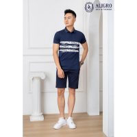 Quần short kaki nam ALIGRO ALGQS1075 màu navy kiểu dáng basic thanh lịch và vô cùng năng động