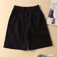 Quần short nữ ống rộng vải đũi xước mặc mát Nesa Shop QT11 xu hướng thời trang mới