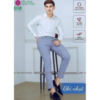 Quần tây nam Hiền Trần Boutique kiểu dáng Hàn Quốc lịch lãm vải mềm không nhăn cao cấp