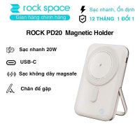 Sạc dự phòng không dây kèm giá đỡ Rockspace P20 SE 10000mAh sạc nhanh PD 20W hàng chính hãng