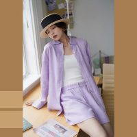Set bộ sơ mi linen form rộng dài tay kèm quần short Haint Boutique BV04 trẻ trung đầy cuốn hút