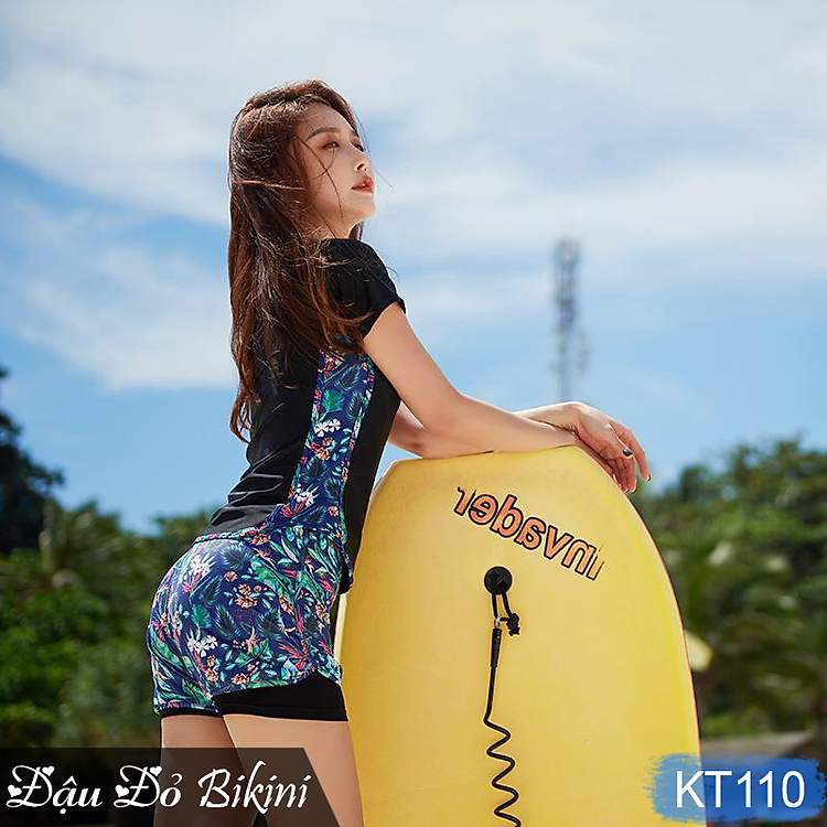 Set đồ bơi thể thao nữ size lớn phom dáng chuẩn đẹp cho người mập mã KT110