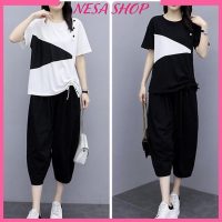 Set đồ nữ tay ngắn chất liệu cotton thoáng mát thiết kế phá cách dẫn đầu xu hướng NeSa