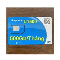 Sim 4G Vinaphone U1500 không giới hạn dung lượng đảm bảo tốc độ 5Mbps khi hết 500GB