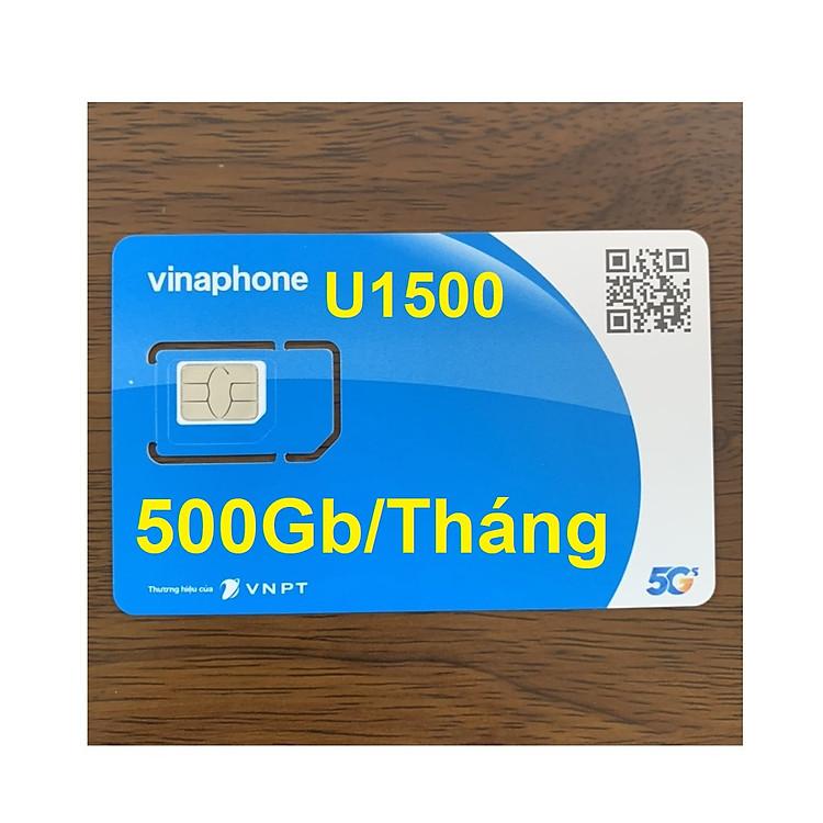 Sim 4G Vinaphone U1500 không giới hạn dung lượng đảm bảo tốc độ 5Mbps khi hết 500GB