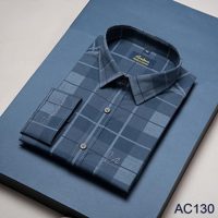 Sơ mi nam dài tay Anton xanh caro sợi tre sự lựa chọn cho phái mạnh YAC130