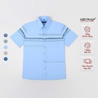 Sơ Mi Nam Ngắn Tay Việt Pháp 50060 Form Luxury Chất Bambo Cao Cấp Mới Nhất