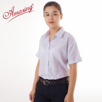 Sơ mi nữ trắng Amazing tay dài chất KT silk mịn mát đủ size từ 45-80kg
