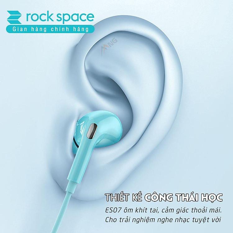 Tai nghe nhét tai Rockspace ES07 chính hãng chuẩn 3.5mm lựa chọn hoàn hảo cho nghe nhạc và game