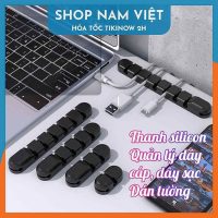 Thanh kẹp silicon dán tường chính hãng giúp cố định dây cáp an toàn và thẩm mỹ cao