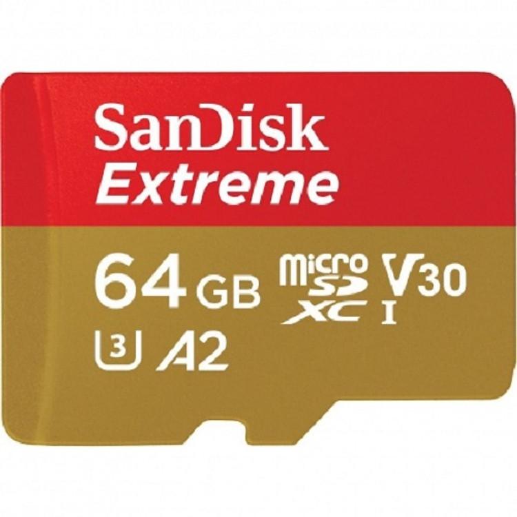 Thẻ nhớ MicroSDXC SanDisk Extreme 64GB V30 A2 phiên bản 2022 mang lại trải nghiệm lưu trữ đỉnh cao