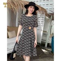 Tỏa sáng tại nơi làm việc với mẫu đầm hoa dáng xòe TIFALU LD561 thiết kế mới nhất