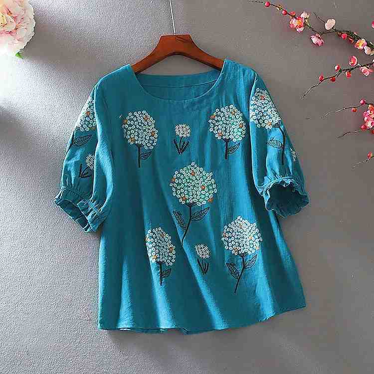 Trải nghiệm áo kiểu nữ chất đũi A17 hàng VNXK đẳng cấp thời trang từ đường kim mũi chỉ